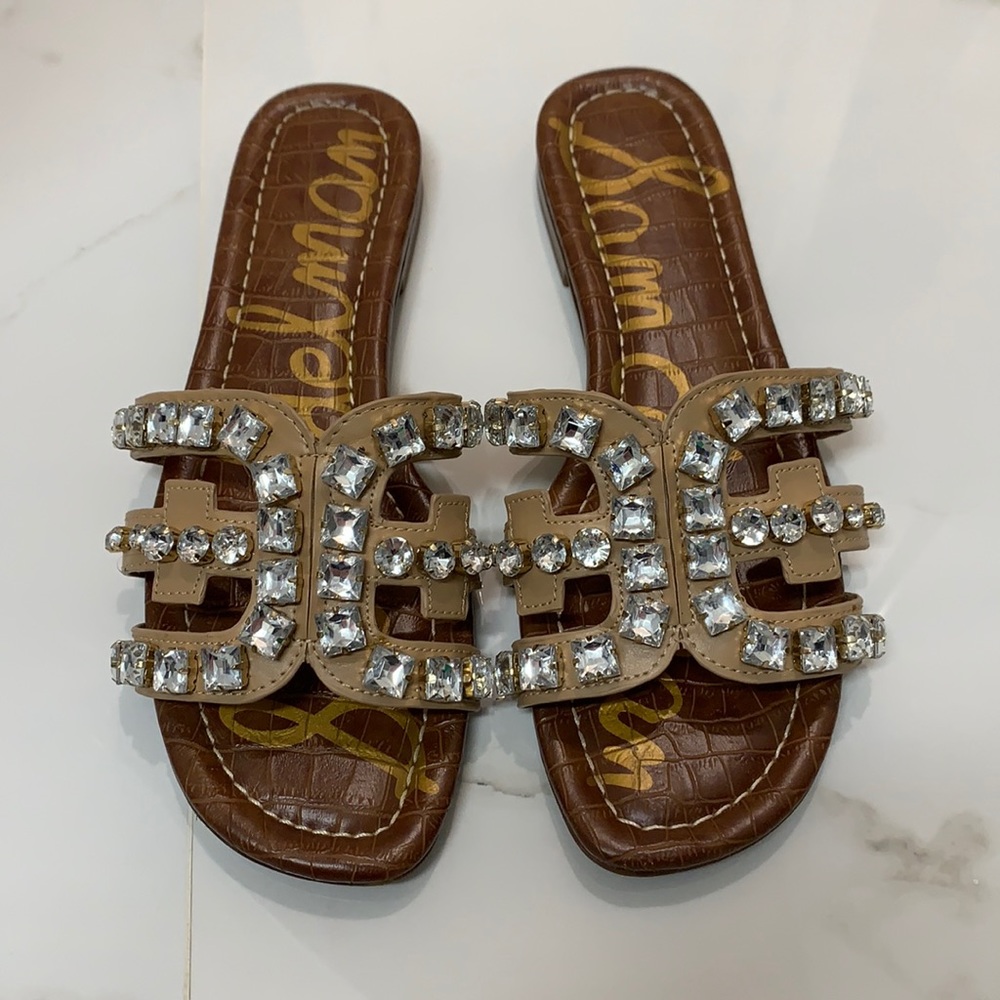 Sam Edelman nude Napa embellished slide - 6.5